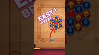 STRAIGHT break to finish 🔥 Carrom Mode 💙 #carromdiscpool #carrompool #shorts