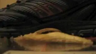 Crushing a banana