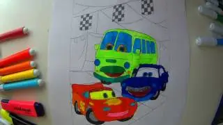 Тачки. Раскраска. Cars coloring