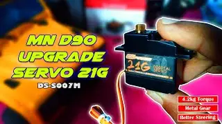 MN D90 Metal Steering Servo Upgrade | DS Power 21G Servo | Axle Servo Mount
