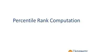 How To: Percentile Rank Computation