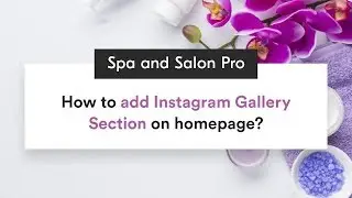 How to add Instagram Gallery Section on homepage | Spa and Salon WordPress Theme