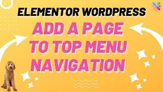 Add a page to my website navigation menu using Elementor for WordPress