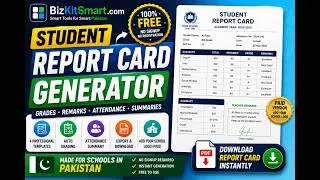 Free Student Report Card Generator — Auto Grading, 4 Templates, PDF Download | BizKitSmart