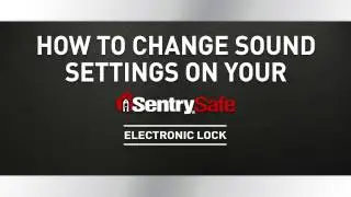 How to Change the Sound Settings on Your Sentry®Safe Electronic Lock Fire Safe
