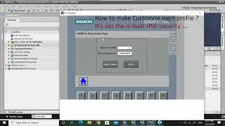 TIA Portal: How to create Customise user profile for HMI?
