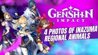 Genshin Impact - Prepare 4 photos of Inazuma Regional Animals Locations