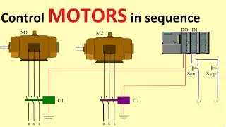 control MOTORS in sequence | motor sequence example