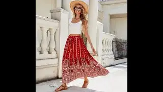 Exotic Style Flared Hem Skirt