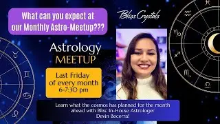 Our Astrologer Devin hosts a monthly forecast meetup at Bliss Crystals: here is a clip from July!