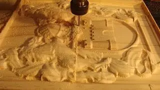 CNC Router making a 3D carving a Coat of arms, with , Mach3 and ArtCAM tutorial.