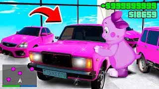 ЛУНТИК УГНАЛ ВСЕ РУССКИЕ МАШИНЫ У ГАИШНИКА! ЛУНТИК И ЕГО ДРУЗЬЯ В GTA 5 🔥 ГТА 5 МОДЫ БУЙВОЛСОН