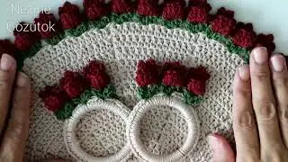 şahane sofralarınıza dahada şıklık katacak çiçekli peçete halkası modeli