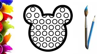 How to Draw POP IT Mickey for Children / Easy Drawing Step by Step