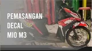 PEMASANGAN DECAL MIO M3 TEMA SHARK