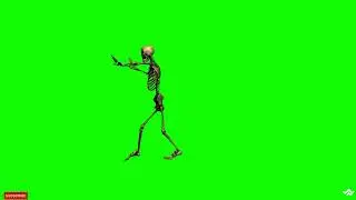 Green Screen Skeleton Man Practicing Dance | Chroma key