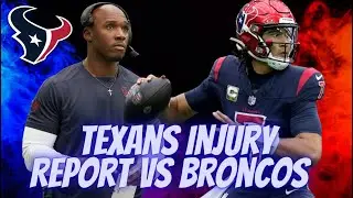 Houston Texans Injury Report VS Broncos! Another Big Game For Texans!