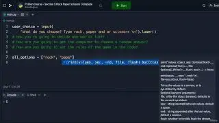 12. Rock Paper Scissors Game || 5. Beginner Lists and Randomization || Python Professional Course