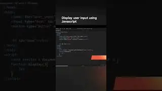 how to display user input of html form usin Javascript 