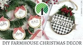 Dollar Tree Farmhouse Christmas DIY 2019 - Christmas in July