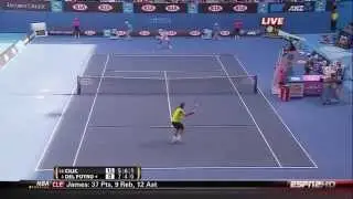 2010 AO R4 Del Potro Marin Cilic Highlights