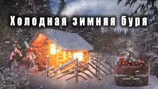 Спите спокойно под звуки метели возле  домика в лесу