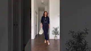 Grwm: Navy monochromatic outfit | #grwm #fashionshorts #dailyoutfits