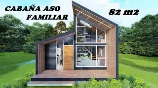 ✔ CABAÑA DE CAMPO MODERNA CASA PREFABRICADA CON JACUZZI modern design Planos de construcción de casa