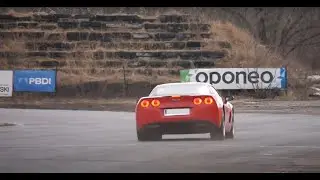 POV 2008 Corvette C6 LS3 powersliding at the track