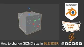 HOW TO GIZMO SIZE IN BLENDER #Shorts