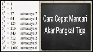 CARA CEPAT MENCARI AKAR PANGKAT TIGA