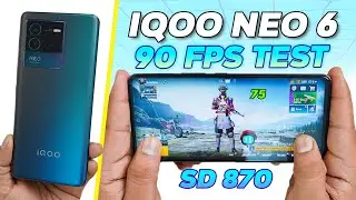 iQOO Neo 6 - 90FPS PUBG Test with FPS Meter | Great??