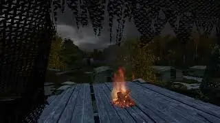DayZ by the fire. tisy asmr no music