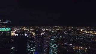 Ночной полет над "Москва-Сити"