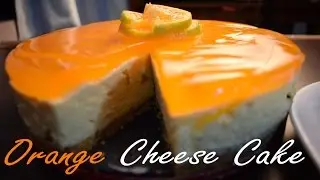 orange cheese cake || no bake cheese cake