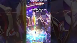 Mavuika Burst Talent lv10 vs lv9 Damage Comparison 
