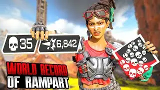 UNBELIEVABLE RAMPART 35 KILLS & 6842 DAMAGE IN ONE GAME (Apex Legends Gameplay)
