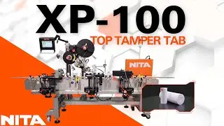 Top-Corner Tamper Tax Stamp Label Application on Round Tapered Plastic Containers
