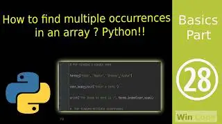 How to find multiple occurrences in an array ? using python !