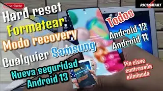 ✅Como entrar a modo recovery nueva seguridad samsung android 13 para hacer hard reset todos..