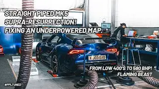 FLAMING STRAIGHT PIPED MK5 SUPRA! BRINGING BACK AN UNDERPOWERED MAP! PURE800 Turbos