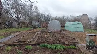 Поставили новую теплицу/Огородные дела⚒️🏡