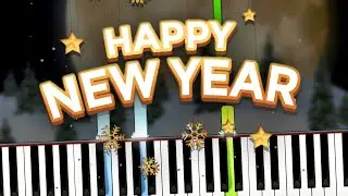 ABBA - Happy New Year Song on piano (Sheet Music + midi) Synthesia Tutorial