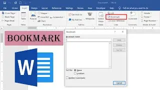 How to create Bookmarks in Microsoft Word
