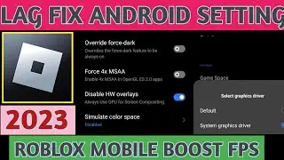 Roblox mobile 👉 how to fix lag & Boost fps in android remove lag roblox mobile 2023 in English