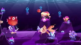 Fish animation. Fishes video