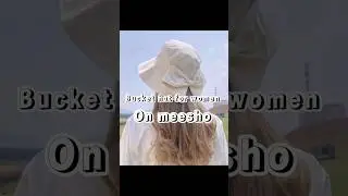 aesthetic bucket hat for women #meesho #buckethats #meeshofinds #koreanstyle