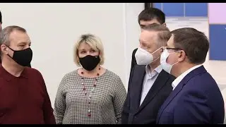 Губернатор Александр Беглов приехал в новую школу поселка Ленсоветовский