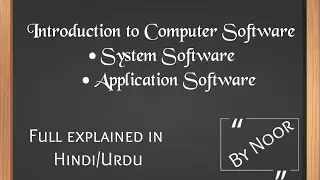 Computer Software | Types: System Software, Application Software | What is Software in Hindi/Urdu