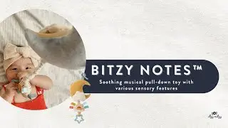 Meet Bitzy Notes™ - a sensory musical pull-down toy!